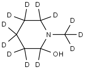 1-(methyl-d3)piperidin-2,3,3,4,4,5,5,6,6-d9-2-ol 结构式