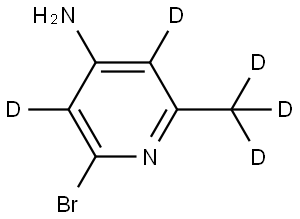 2-bromo-6-(methyl-d3)pyridin-3,5-d2-4-amine 结构式