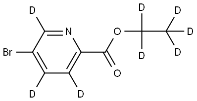 ethyl-d5 5-bromopicolinate-3,4,6-d3 结构式