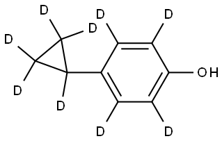 4-(cyclopropyl-d5)phen-2,3,5,6-d4-ol 结构式