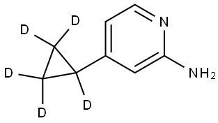 4-(cyclopropyl-d5)pyridin-2-amine 结构式