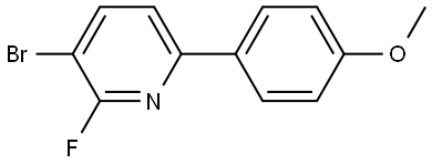 3-溴-2-氟-6-(4-甲氧基苯基)吡啶 结构式