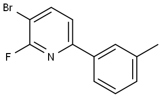 3-bromo-2-fluoro-6-(m-tolyl)pyridine 结构式