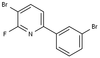 3-bromo-6-(3-bromophenyl)-2-fluoropyridine 结构式