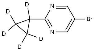 5-bromo-2-(cyclopropyl-d5)pyrimidine 结构式