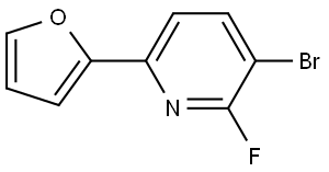 3-bromo-2-fluoro-6-(furan-2-yl)pyridine 结构式