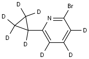 2-bromo-6-(cyclopropyl-d5)pyridine-3,4,5-d3 结构式