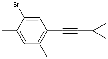 1-Bromo-5-(2-cyclopropylethynyl)-2,4-dimethylbenzene 结构式