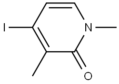 4-iodo-1,3-dimethylpyridin-2(1H)-one 结构式