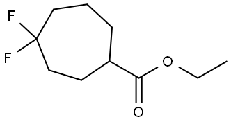 ethyl 4,4-difluorocycloheptane-1-carboxylate 结构式