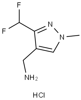 3-(Difluoromethyl)-1-methyl-1H-pyrazole-4-methanamine hydrochloride 结构式