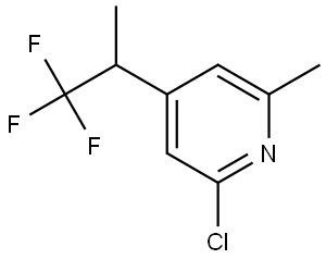 2-氯-6-甲基-4-(1,1,1-三氟丙烷-2-基)吡啶 结构式