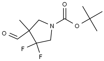 tert-butyl 3,3-difluoro-4-formyl-4-methylpyrrolidine-1-carboxylate 结构式