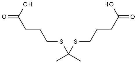 4,4'-(丙烷-2,2-二基双(硫烷二基))二丁酸 结构式