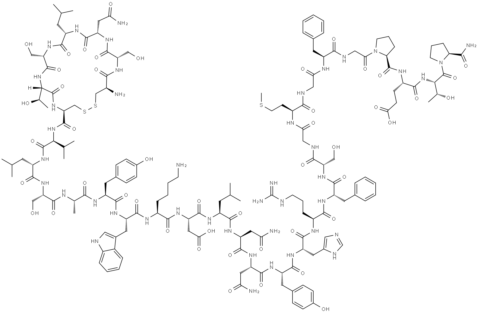 降钙素,牛 结构式