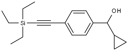 α-Cyclopropyl-4-[2-(triethylsilyl)ethynyl]benzenemethanol 结构式