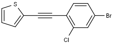 2-[2-(4-Bromo-2-chlorophenyl)ethynyl]thiophene 结构式