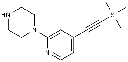 1-(4-((trimethylsilyl)ethynyl)pyridin-2-yl)piperazine 结构式