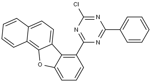 1,3,5-Triazine, 2-benzo[b]naphtho[2,1-d]furan-7-yl-4-chloro-6-phenyl- 结构式