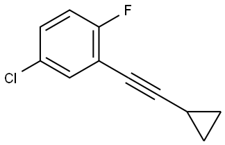 4-Chloro-2-(2-cyclopropylethynyl)-1-fluorobenzene 结构式