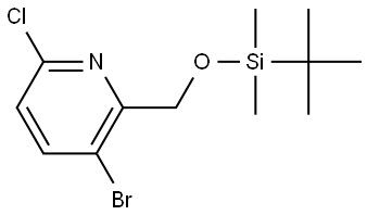 3-bromo-2-(((tert-butyldimethylsilyl)oxy)methyl)-6-chloropyridine 结构式