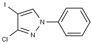 3-chloro-4-iodo-1-phenyl-1H-pyrazole 结构式