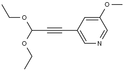 3-(3,3-Diethoxy-1-propyn-1-yl)-5-methoxypyridine 结构式