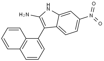 3-(1-Naphthalenyl)-6-nitro-1H-indol-2-amine 结构式