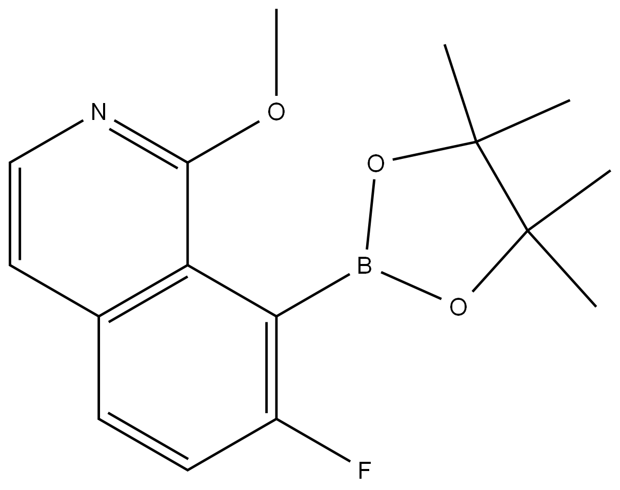 7-氟-1-甲氧基-8-(4,4,5,5-四甲基-1,3,2-二氧杂硼烷-2-基)异喹啉 结构式