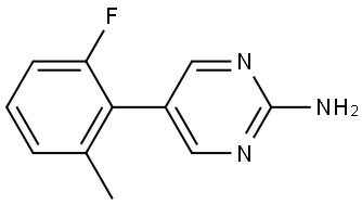 5-(2-Fluoro-6-methylphenyl)-2-pyrimidinamine 结构式