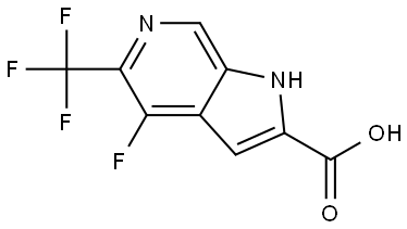 4-fluoro-5-(trifluoromethyl)-1H-pyrrolo[2,3-c]pyridine-2-carboxylic acid 结构式