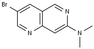 3-bromo-N,N-dimethyl-1,6-naphthyridin-7-amine 结构式