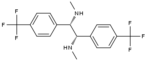 (1S,2S)-N1,N2-dimethyl-1,2-bis(4-(trifluoromethyl)phenyl)ethane-1,2-diamine 结构式