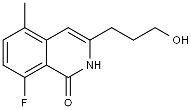 8-fluoro-3-(3-hydroxypropyl)-5-methylisoquinolin-1(2H)-one 结构式