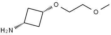 CIS-3-(2-甲氧基乙氧基)环丁烷-1-胺 结构式