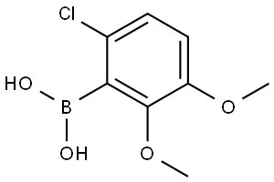 (6-氯-2,3-二甲氧基苯基)硼酸 结构式