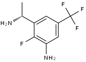 (R)-3-(1-氨乙基)-2-氟-5-(三氟甲基)苯胺 结构式