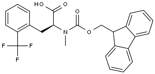 Fmoc-N-Me-L-Phe(2-CF3)-OH 结构式