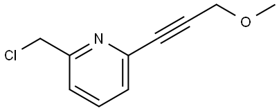 2-(氯甲基)-6-(3-甲氧基丙-1-炔-1-基)吡啶 结构式