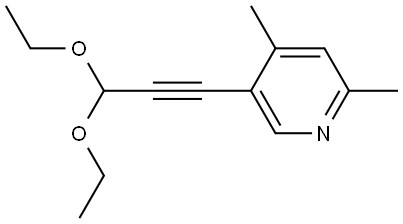 5-(3,3-Diethoxy-1-propyn-1-yl)-2,4-dimethylpyridine 结构式