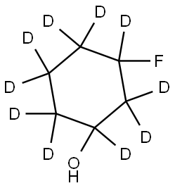 3-fluorocyclohexan-1,2,2,3,4,4,5,5,6,6-d10-1-ol 结构式