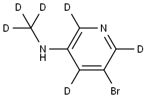 5-bromo-N-(methyl-d3)pyridin-2,4,6-d3-3-amine 结构式