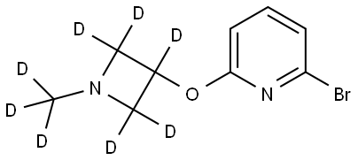 2-bromo-6-((1-(methyl-d3)azetidin-3-yl-2,2,3,4,4-d5)oxy)pyridine 结构式