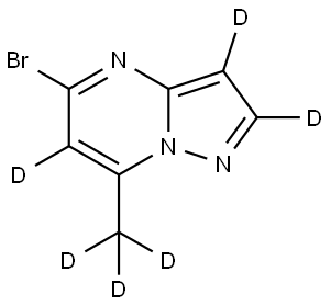 5-bromo-7-(methyl-d3)pyrazolo[1,5-a]pyrimidine-2,3,6-d3 结构式