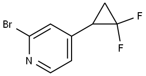 2-bromo-4-(2,2-difluorocyclopropyl)pyridine 结构式