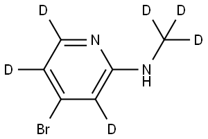 4-bromo-N-(methyl-d3)pyridin-3,5,6-d3-2-amine 结构式
