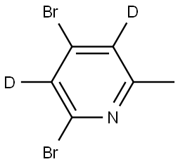 2,4-dibromo-6-methylpyridine-3,5-d2 结构式