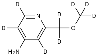 2-((methoxy-d3)methyl-d2)pyridin-3,5,6-d3-4-amine 结构式