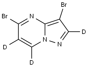 3,5-dibromopyrazolo[1,5-a]pyrimidine-2,6,7-d3 结构式