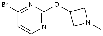 4-bromo-2-((1-methylazetidin-3-yl)oxy)pyrimidine 结构式